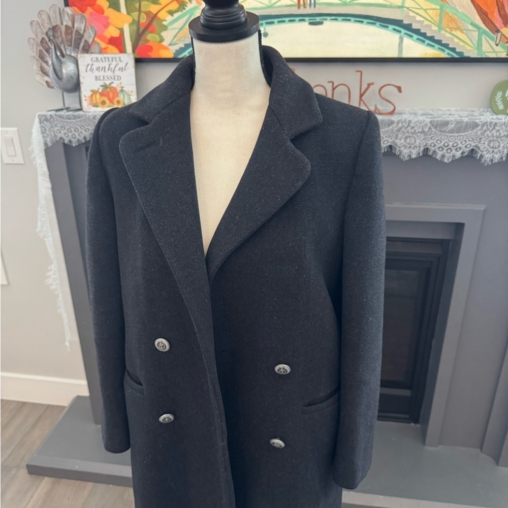 JG Hook 100% Pure Wool Double-Breasted Coat Size 6 Made in USA - Picture 2 of 9